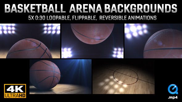 College Basketball Arena Backgrounds | 5 pack (4K) - Download 21468652 Videohive
