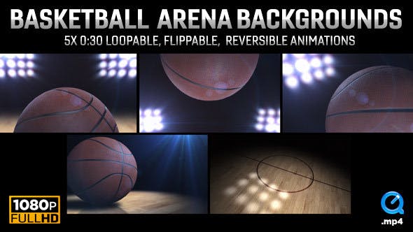 College Basketball Arena Backgrounds | 5 Pack (HD) - Videohive Download 21468701