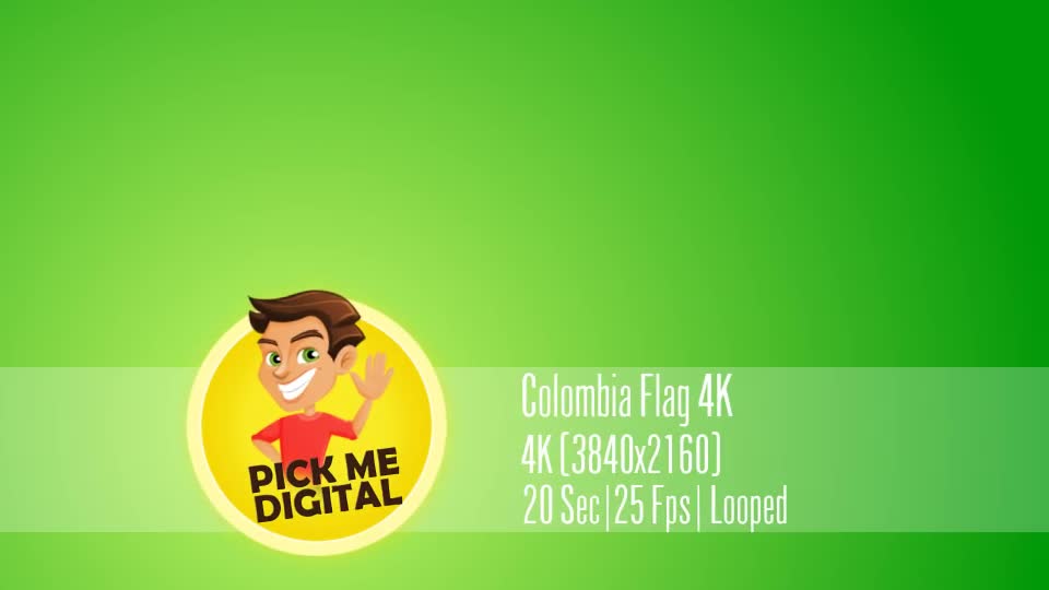 Colombia Flag 4K Videohive 20282942 Motion Graphics Image 1