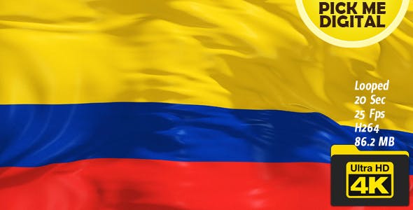 Colombia Flag 4K - Download 20282942 Videohive