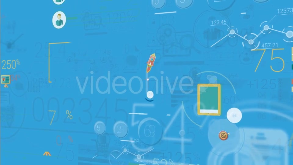 Color Corporate Backgrounds With Abstract Elements Of Infographics Videohive 17799547 Motion Graphics Image 7