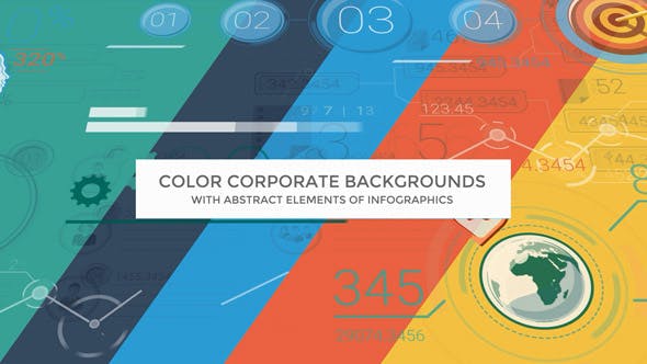 Color Corporate Backgrounds With Abstract Elements Of Infographics - 17799547 Download Videohive