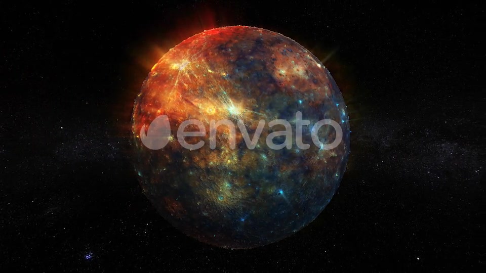 Colorful Burning Planet 360 Rotation Seamless Loop Videohive 22390996 Motion Graphics Image 4