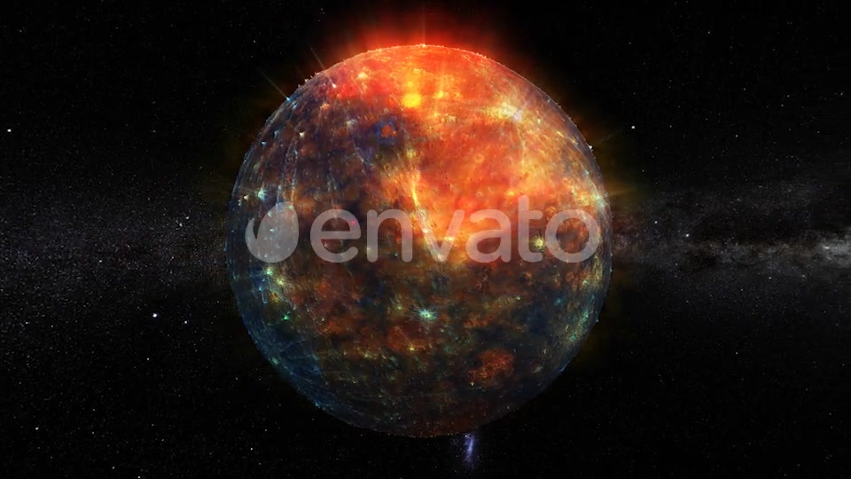 Colorful Burning Planet 360 Rotation Seamless Loop Videohive 22390996 Motion Graphics Image 5