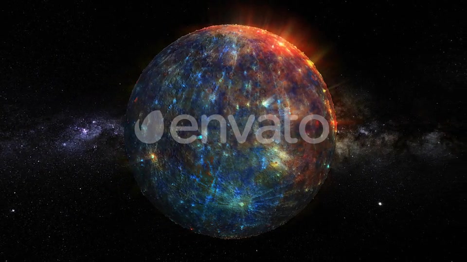 Colorful Burning Planet 360 Rotation Seamless Loop Videohive 22390996 Motion Graphics Image 6