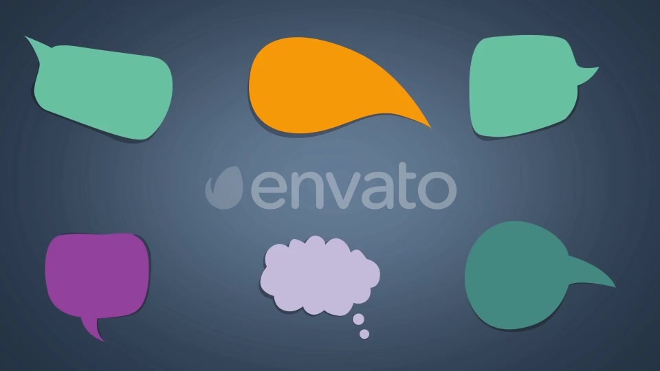 Colorful Flat Speech Bubbles Videohive 23092617 Motion Graphics Image 2