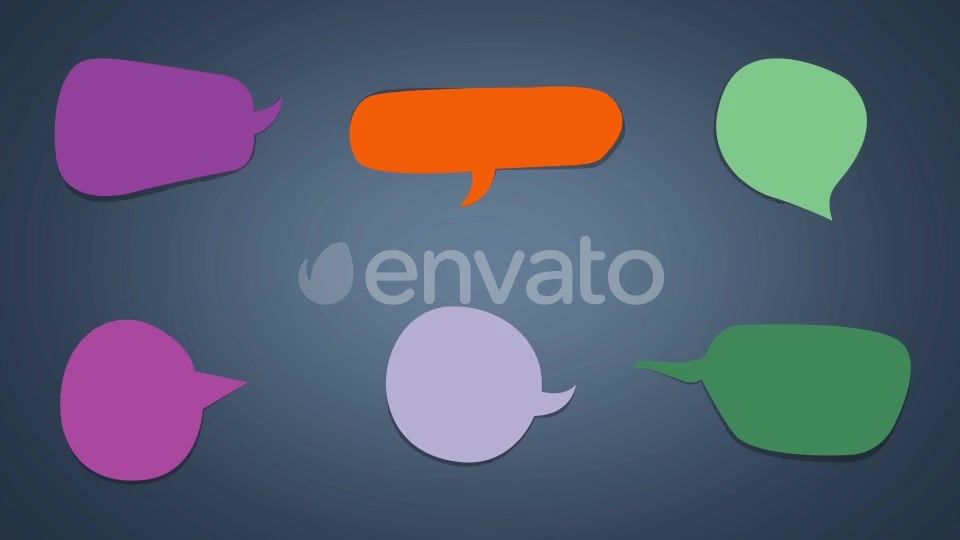 Colorful Flat Speech Bubbles Videohive 23092617 Motion Graphics Image 3