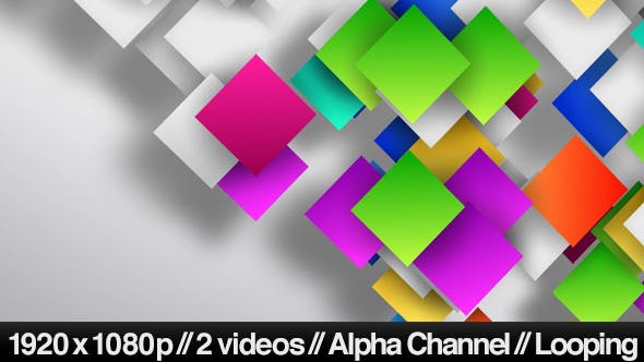 Colorful Gradient Squares Loop on Clean Background - Download 5345512 Videohive