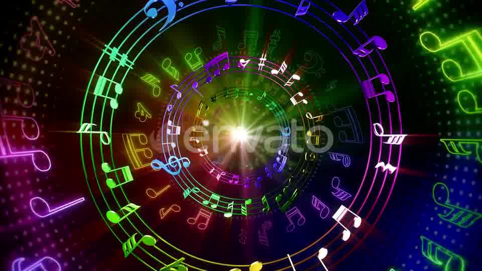 Colorful Music Notes Tunnel Videohive 24763724 Motion Graphics Image 10