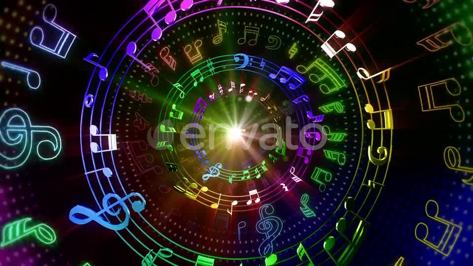 Colorful Music Notes Tunnel Videohive 24763724 Motion Graphics Image 8