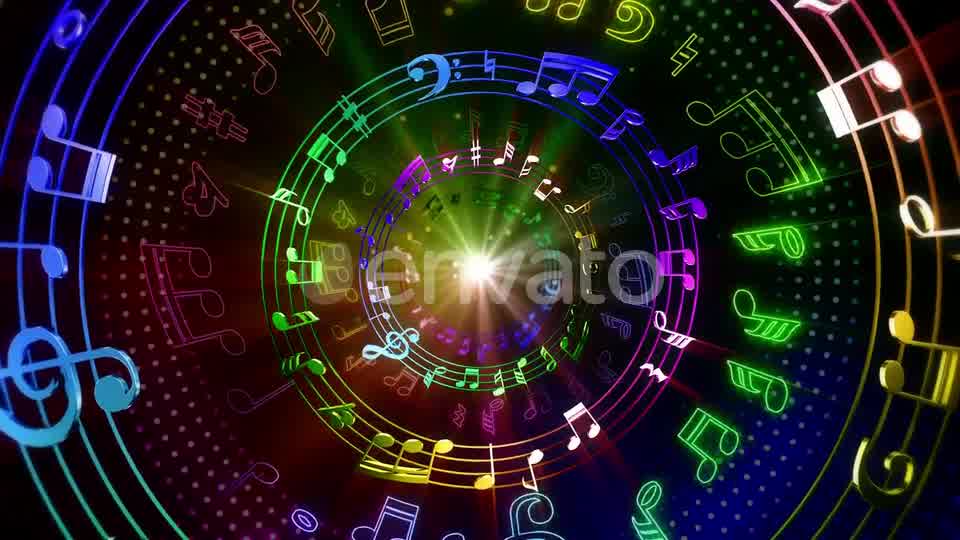 Colorful Music Notes Tunnel Videohive 24763724 Motion Graphics Image 9
