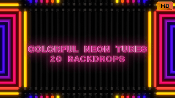 Colorful Neon Tubes HD - 24412869 Videohive Download