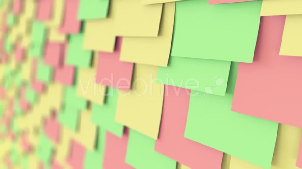 Colorful Sticky Notes On The Board Videohive 18687272 Motion Graphics Image 1