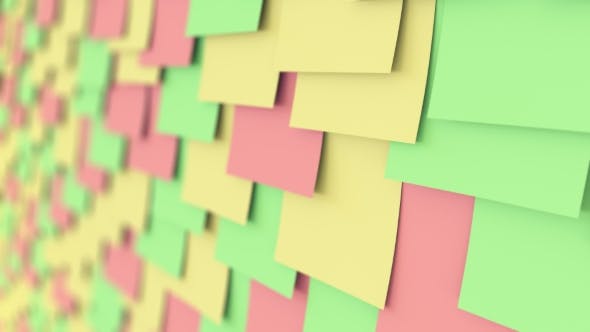 Colorful Sticky Notes On The Board - Videohive Download 18687272