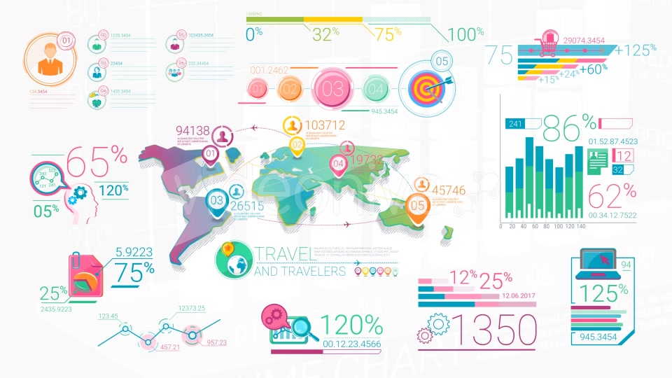 Colorfull Corporate Infographic Elements Videohive 20882216 Motion Graphics Image 3