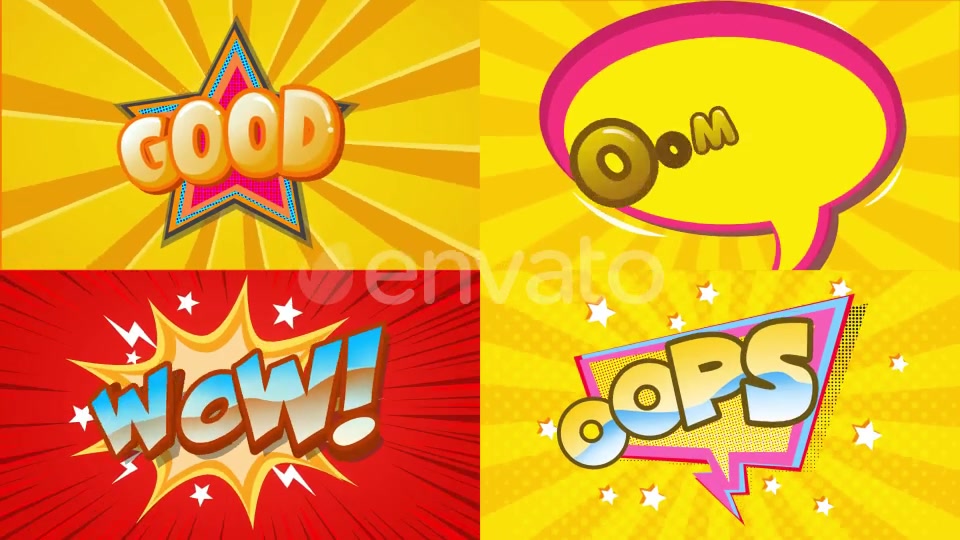 Comic Bubble Backgrounds Videohive 23221122 Motion Graphics Image 8