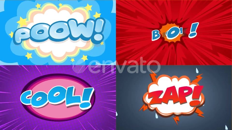 Comic Bubble Backgrounds Videohive 23221122 Motion Graphics Image 9