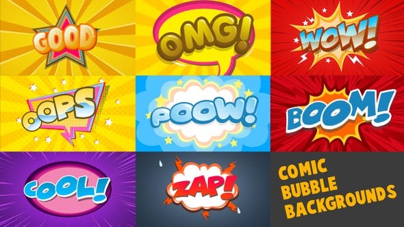 Comic Bubble Backgrounds - Videohive 23221122 Download