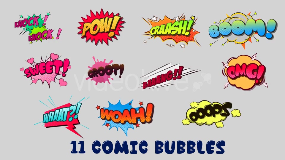 Comic Bubbles Pack Videohive 20959358 Motion Graphics Image 10