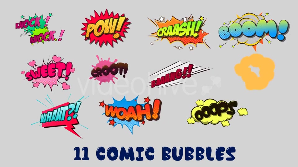 Comic Bubbles Pack Videohive 20959358 Motion Graphics Image 9