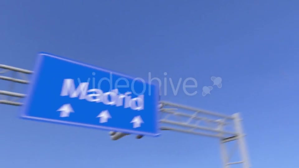 Commercial Airplane Arriving To Madrid Airport Travelling To Spain Videohive 19592414 Motion Graphics Image 5