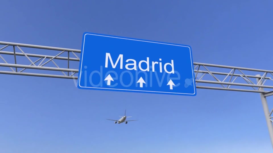 Commercial Airplane Arriving To Madrid Airport Travelling To Spain Videohive 19592414 Motion Graphics Image 6