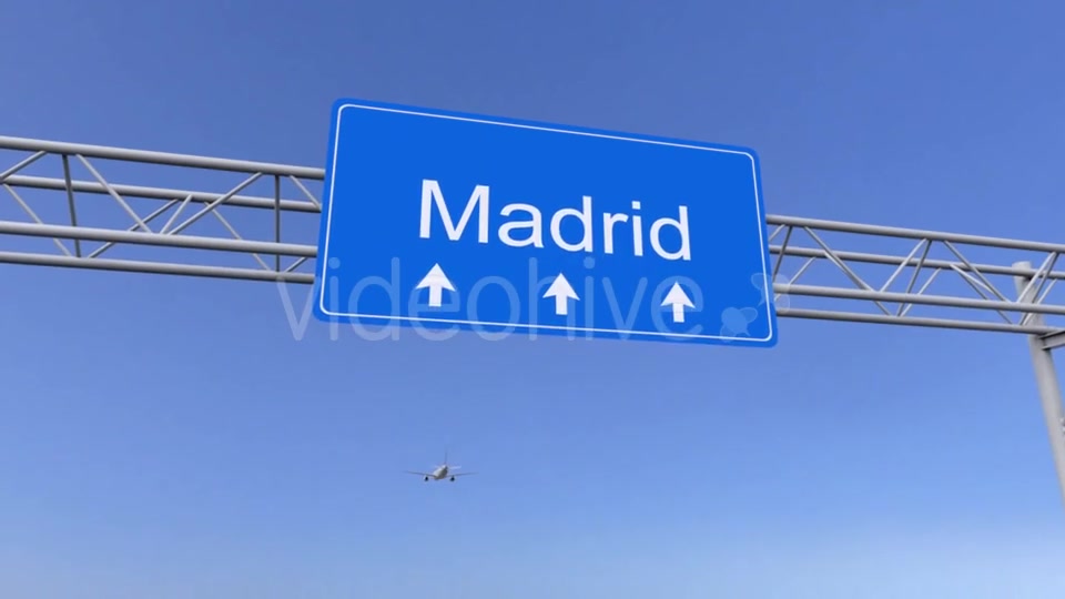 Commercial Airplane Arriving To Madrid Airport Travelling To Spain Videohive 19592414 Motion Graphics Image 7