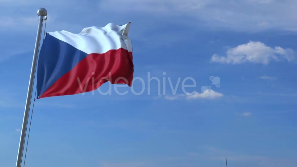 Commercial Airplane Landing Behind Waving Czech Flag Videohive 20536756 Motion Graphics Image 4