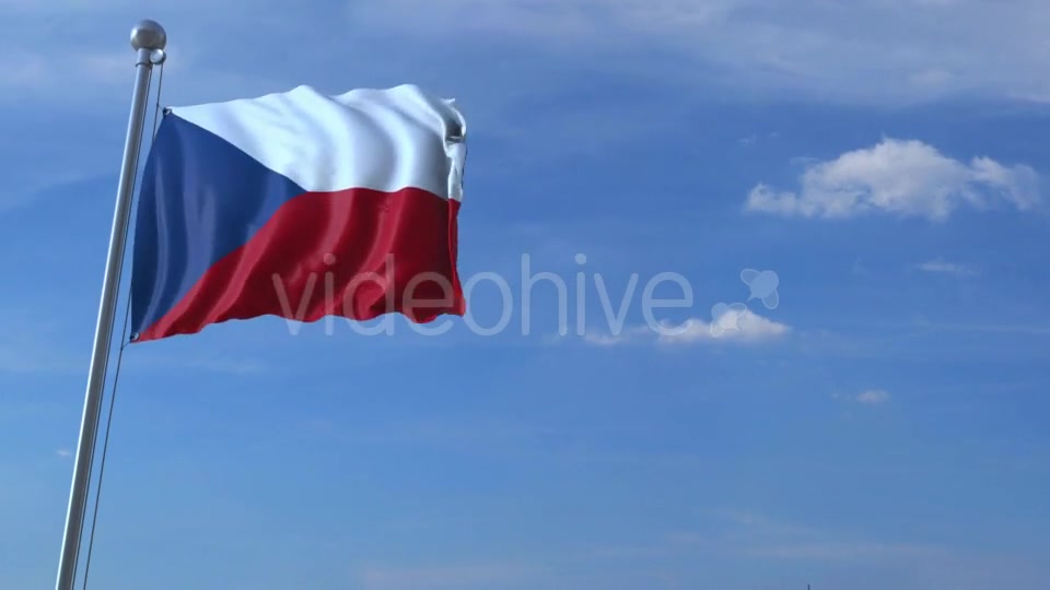 Commercial Airplane Landing Behind Waving Czech Flag Videohive 20536756 Motion Graphics Image 5
