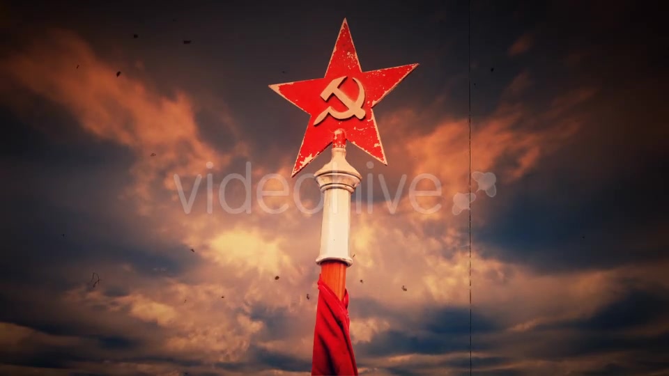 Communism Flag and Sky Old Film Background Videohive 19544612 Motion Graphics Image 3