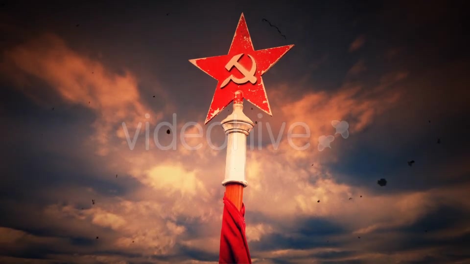 Communism Flag and Sky Old Film Background Videohive 19544612 Motion Graphics Image 4