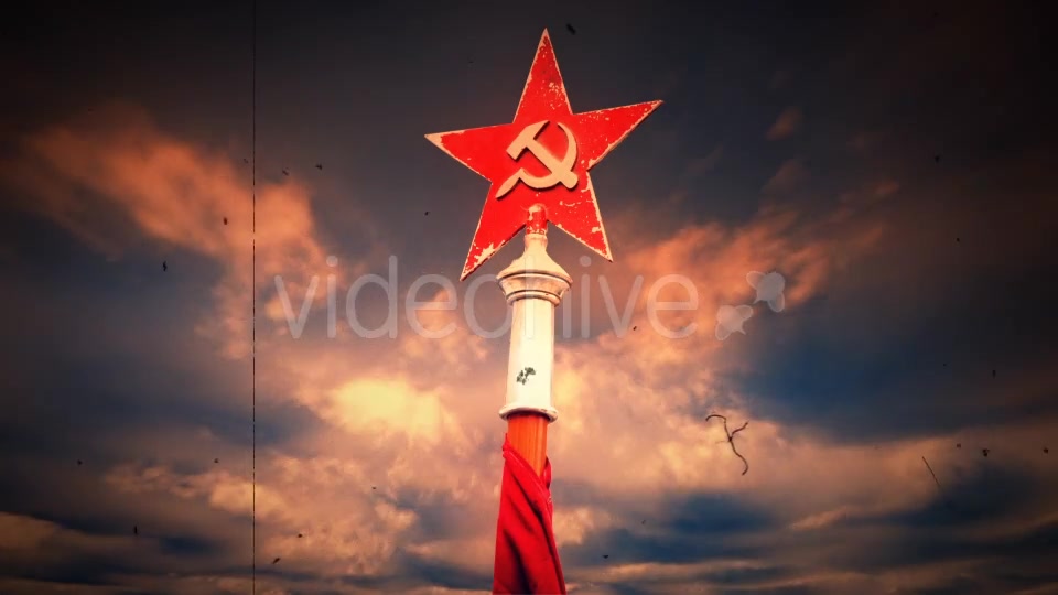 Communism Flag and Sky Old Film Background Videohive 19544612 Motion Graphics Image 5