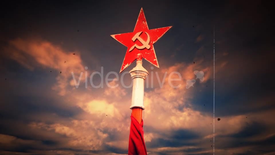 Communism Flag and Sky Old Film Background Videohive 19544612 Motion Graphics Image 6
