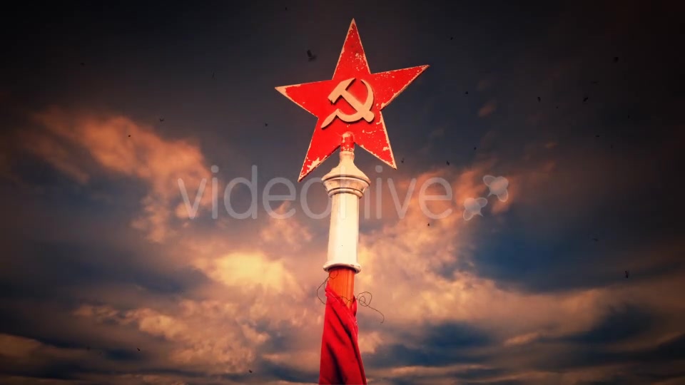 Communism Flag and Sky Old Film Background Videohive 19544612 Motion Graphics Image 7
