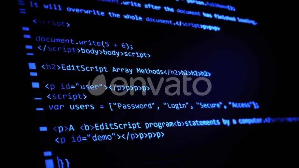 Computer Code Programming Screen Videohive 23274791 Motion Graphics Image 1
