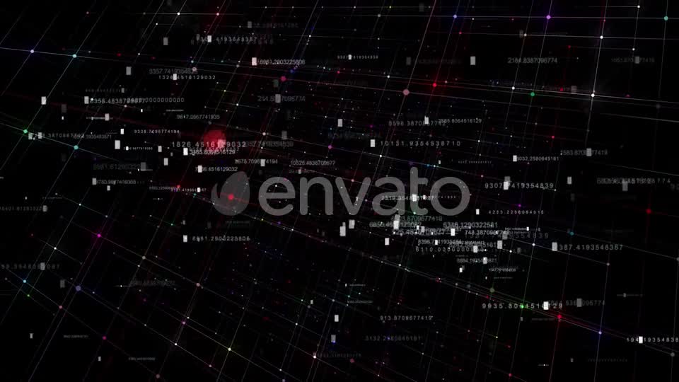 Computer Data Network With Hud Numbers Videohive 23434856 Motion Graphics Image 1