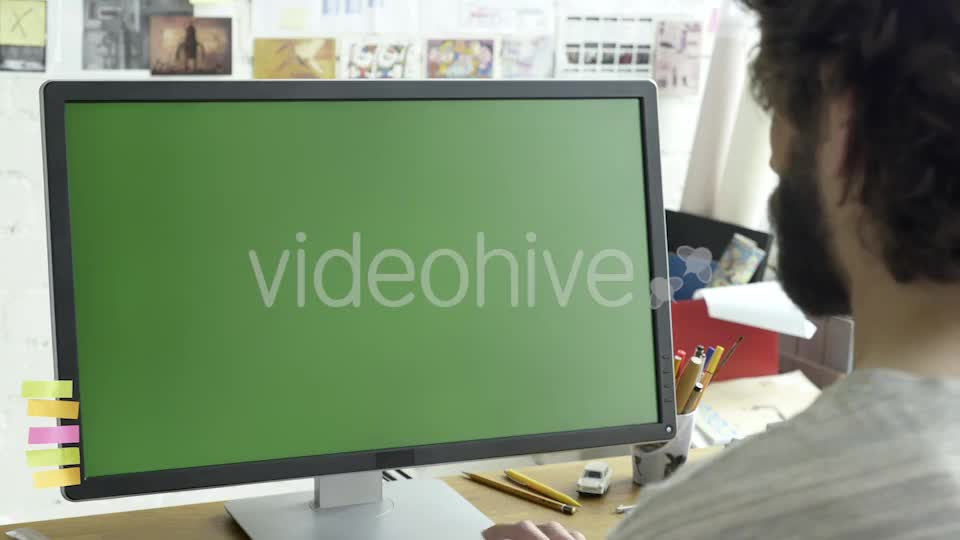 Computer Green Screen For Mock Up  Videohive 12965764 Stock Footage Image 1