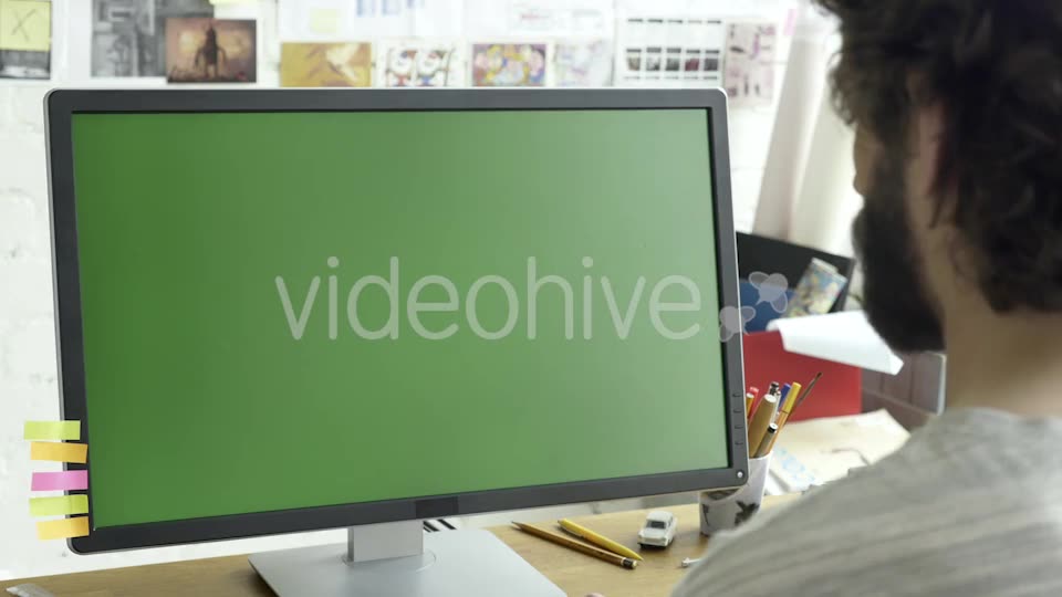 Computer Green Screen For Mock Up  Videohive 12965764 Stock Footage Image 2
