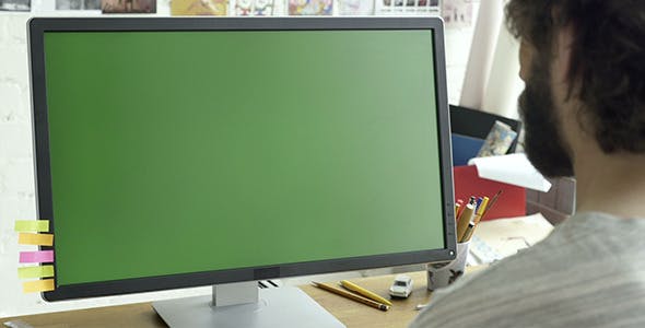 Computer Green Screen For Mock Up  - Download Videohive 12965764