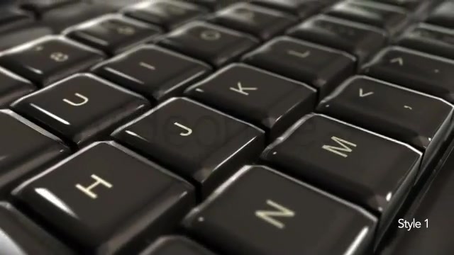Computer Keyboard Closeup on Keys Typing & Pan Videohive 5275002 Motion Graphics Image 5