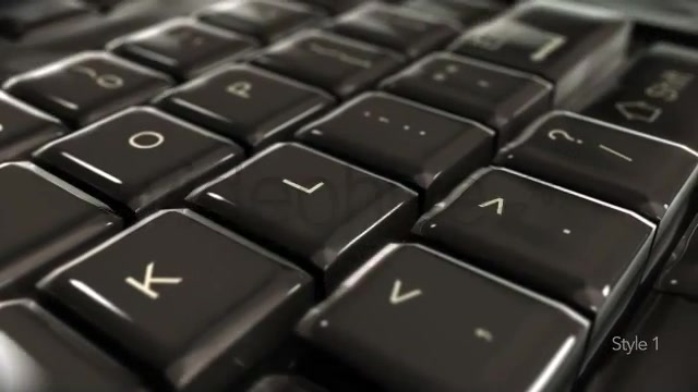 Computer Keyboard Closeup on Keys Typing & Pan Videohive 5275002 Motion Graphics Image 6