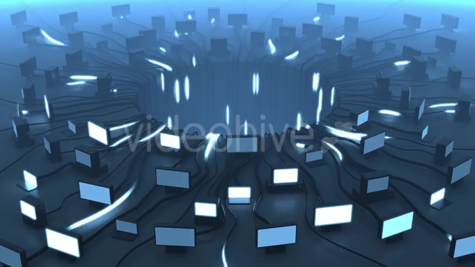 Conceptual Clip Of Multiple Devices And Network Cable Signals Videohive 16612325 Motion Graphics Image 3