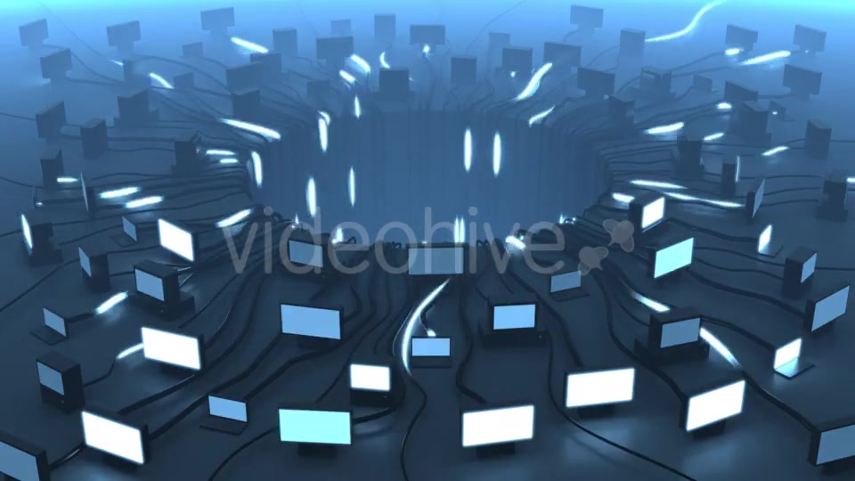 Conceptual Clip Of Multiple Devices And Network Cable Signals Videohive 16612325 Motion Graphics Image 4