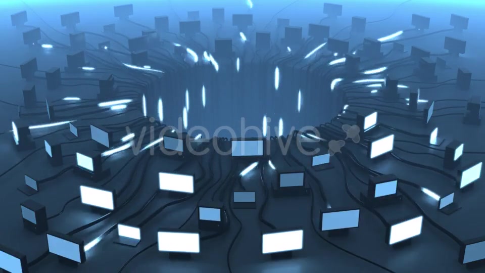 Conceptual Clip Of Multiple Devices And Network Cable Signals Videohive 16612325 Motion Graphics Image 5