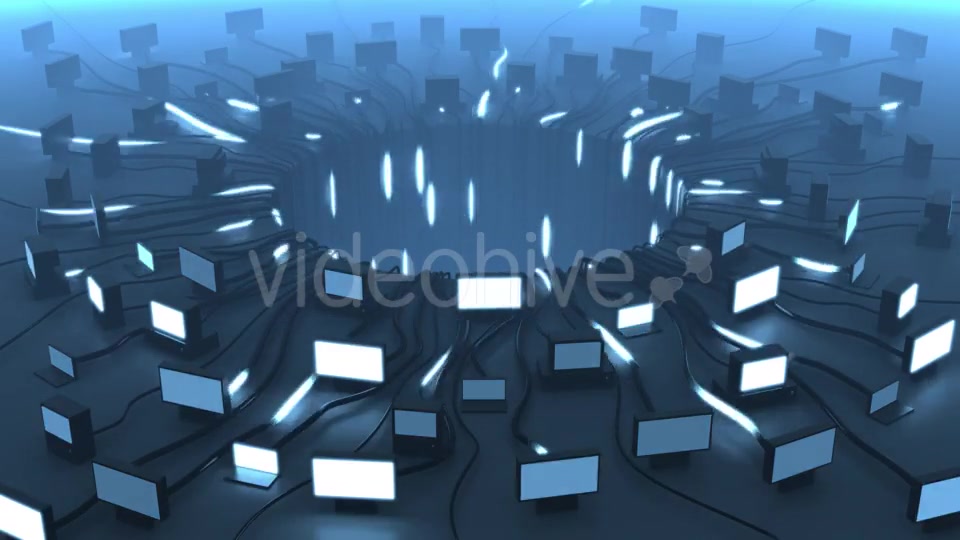 Conceptual Clip Of Multiple Devices And Network Cable Signals Videohive 16612325 Motion Graphics Image 6