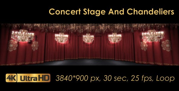 Concert Stage And Chandeliers - 21248126 Videohive Download