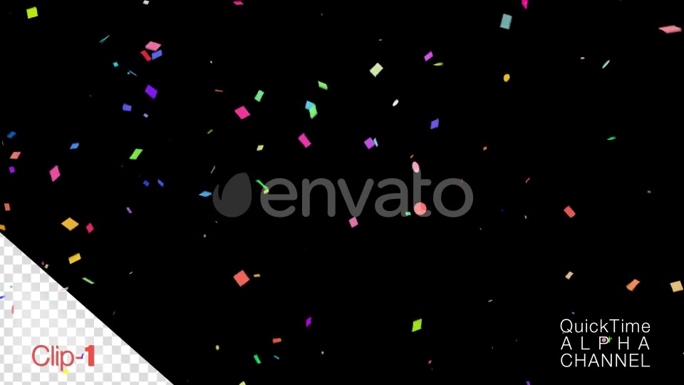 Confetti Falling Alpha Channel 4K Videohive 24775560 Motion Graphics Image 3