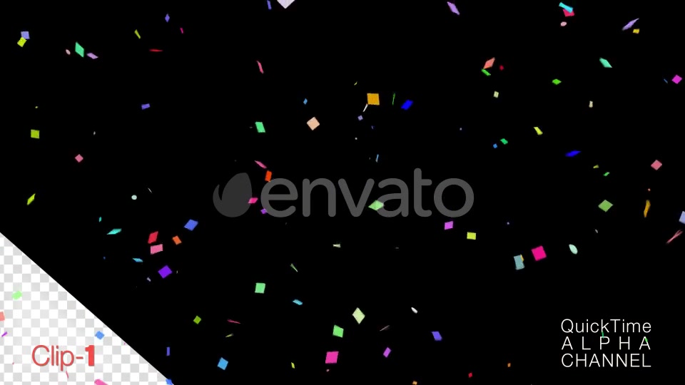 Confetti Falling Alpha Channel 4K Videohive 24775560 Motion Graphics Image 4
