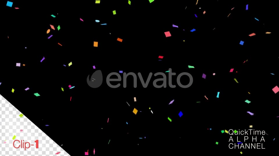 Confetti Falling Alpha Channel 4K Videohive 24775560 Motion Graphics Image 5
