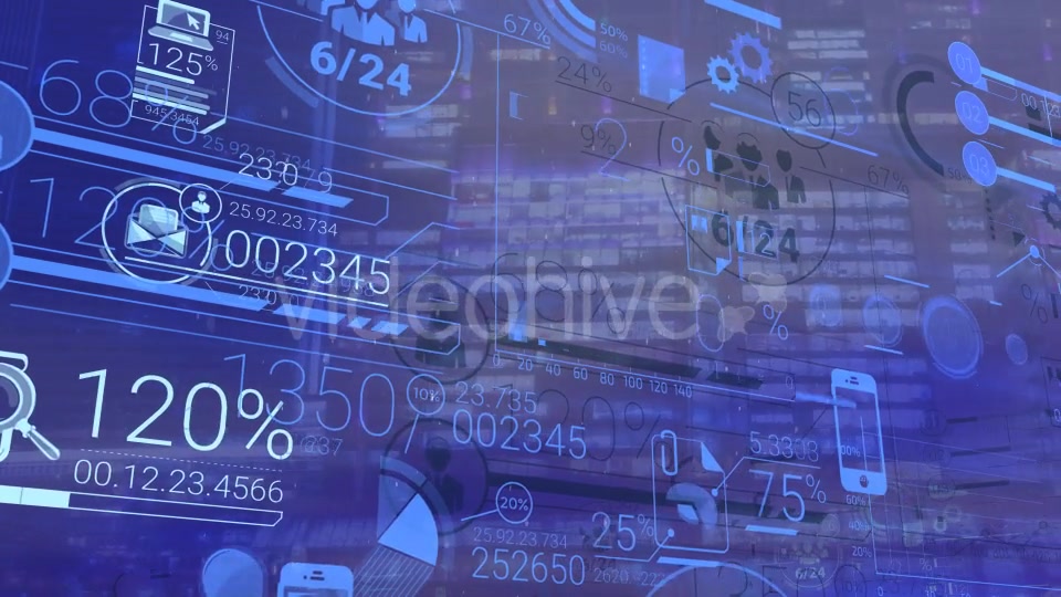 Corporate Infographic And Financial Data On A Blue Background Videohive 20517907 Motion Graphics Image 4